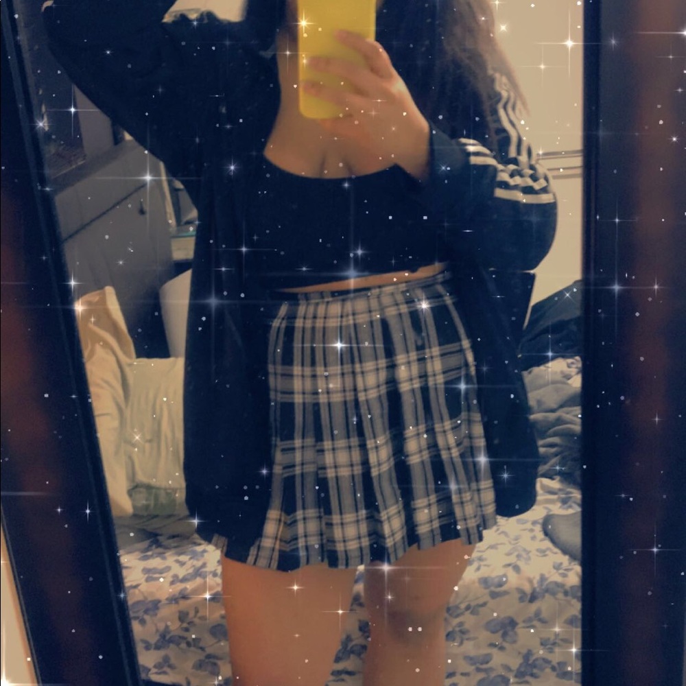 Black and White Mini Skirt